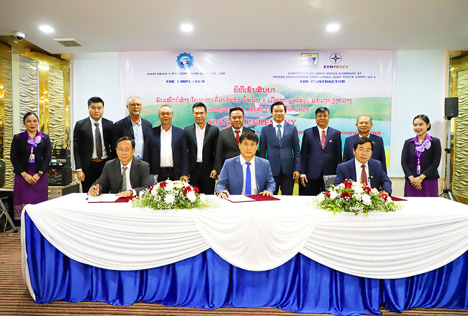 C47 signing the novated EPC Contract for Nam Neun 1 Hydropower Project