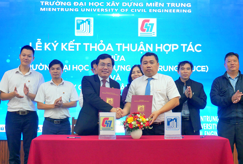 C47 Signs Cooperation Agreement on Recruitment, Training, Career Development Orientation, Job Exploitation, Internship Opportunities, and Labor Recruitment with Mien Trung University of Civil Engineering.